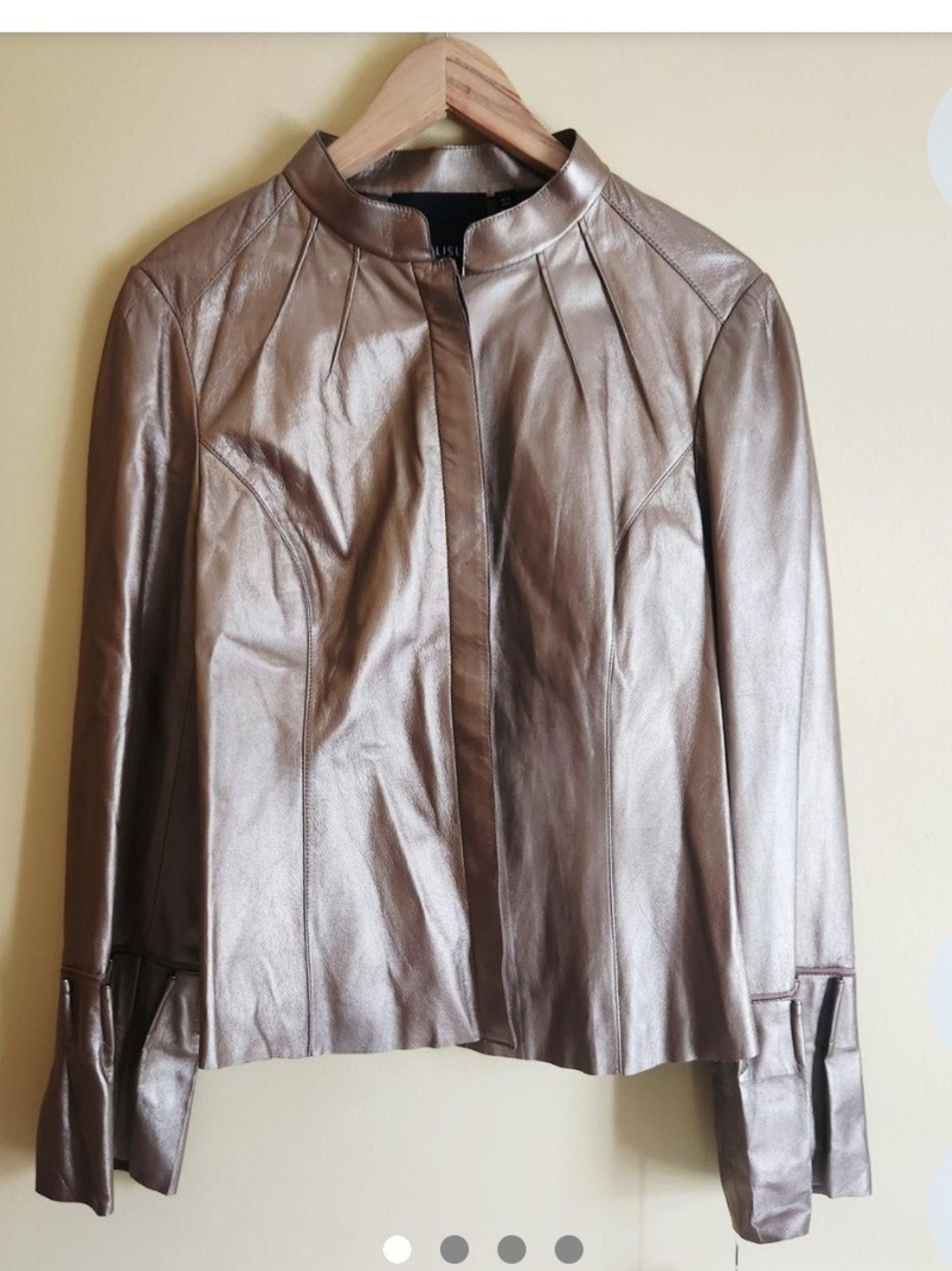 Carlisle Metallic Bronze Leather Jacket